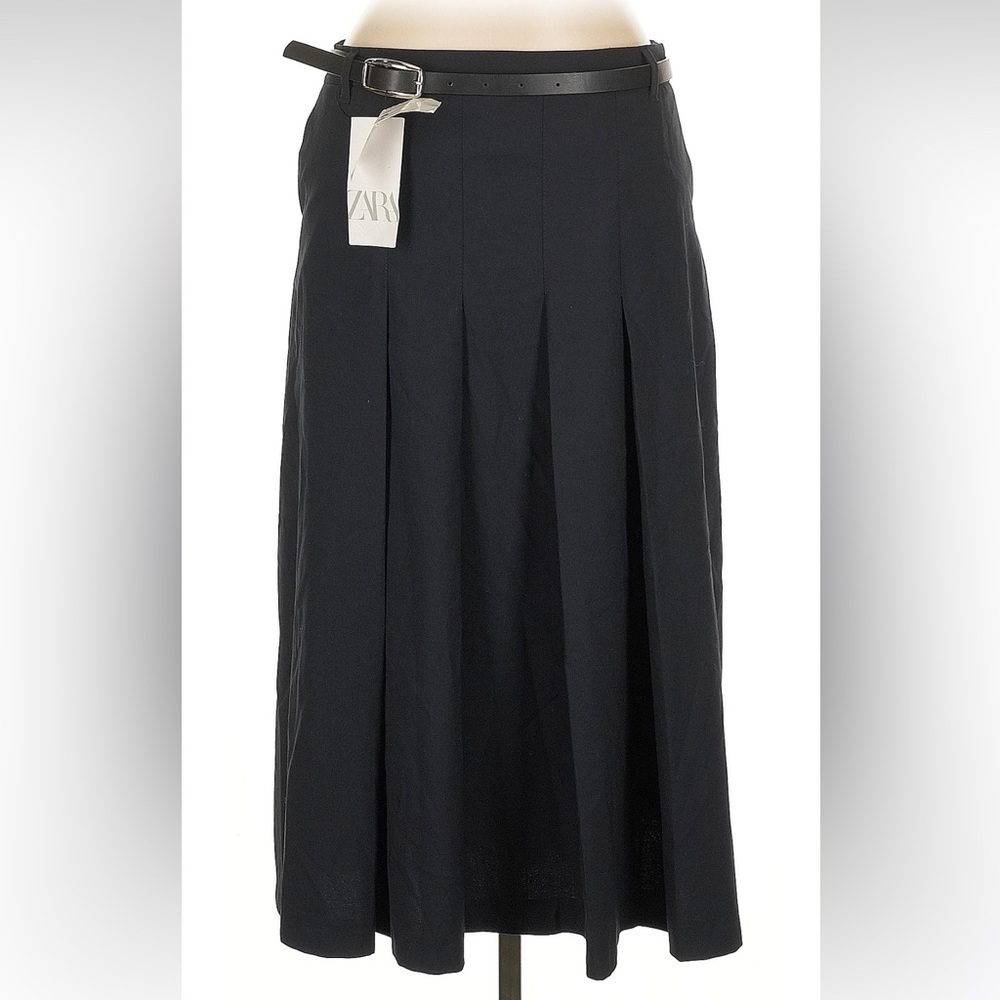 Zara Black A-Line Women's Skirt Large